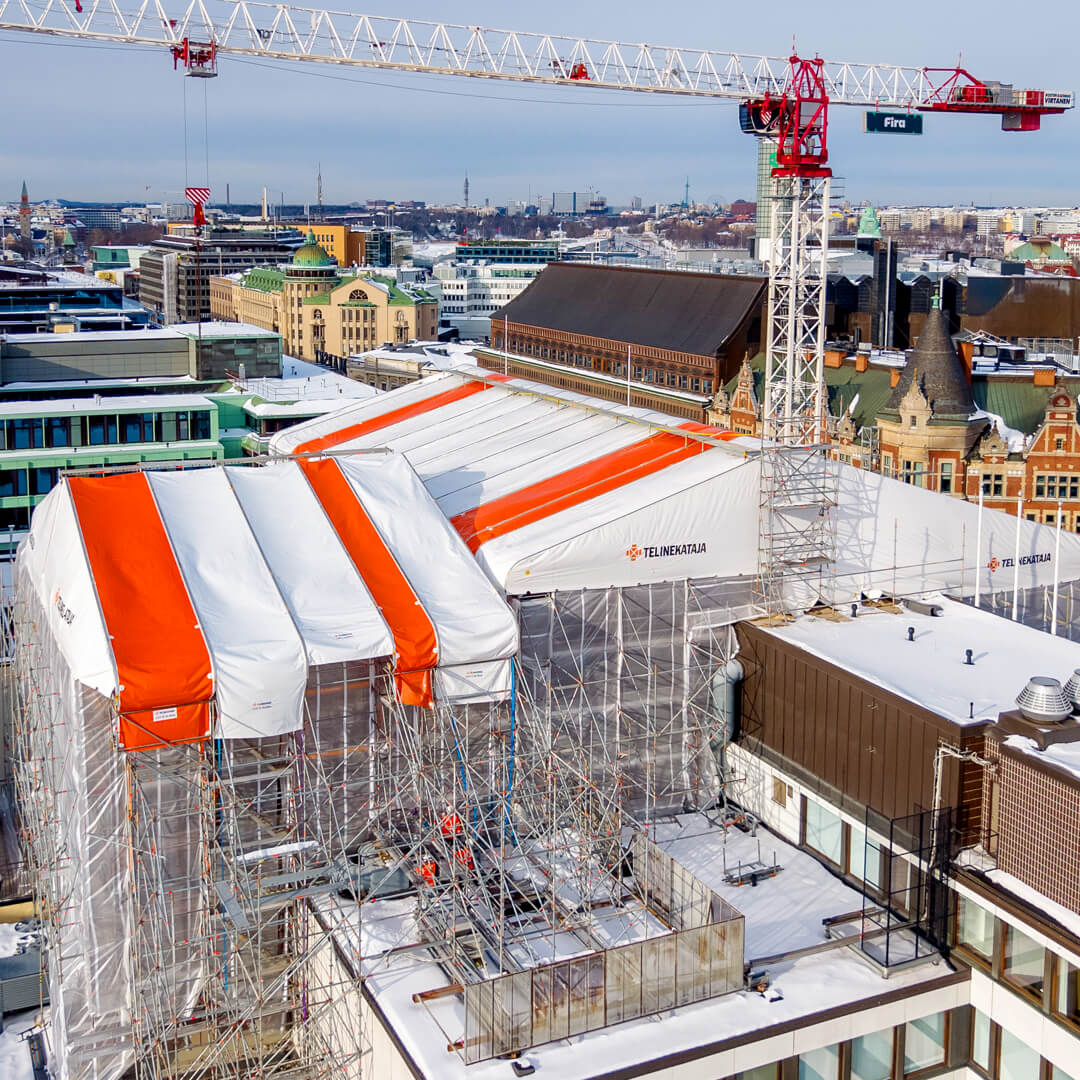 Telinekataja Mannerheimintie ulkona sääsuojaus