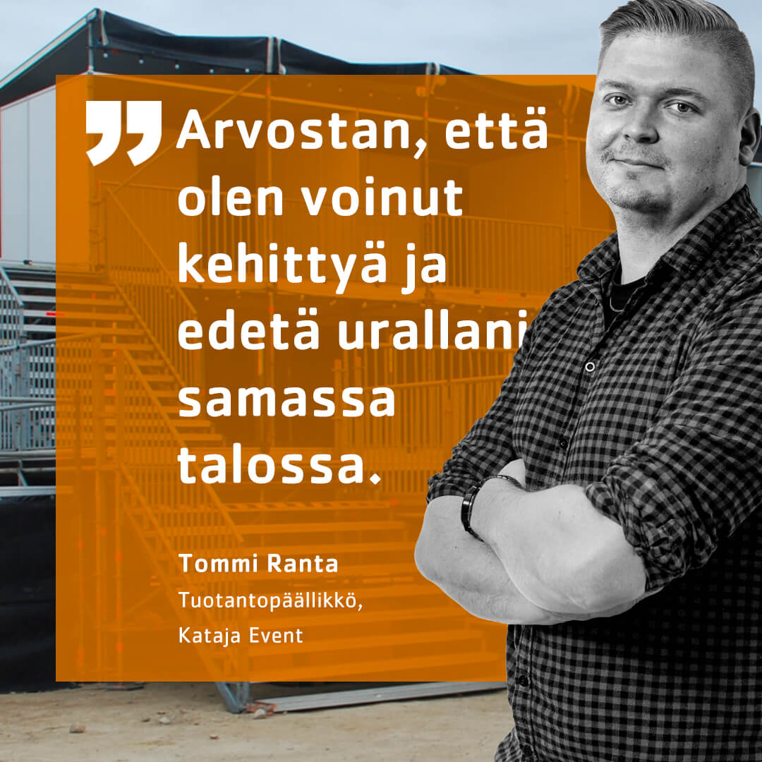 Kataja Eventin tuotantopäällikkö Tommi Ranta