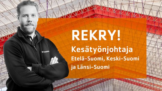 REKRY! Kesätyönjohtajat Etelä-Suomen, Keski-Suomen ja Länsi-Suomen toimipisteisiin